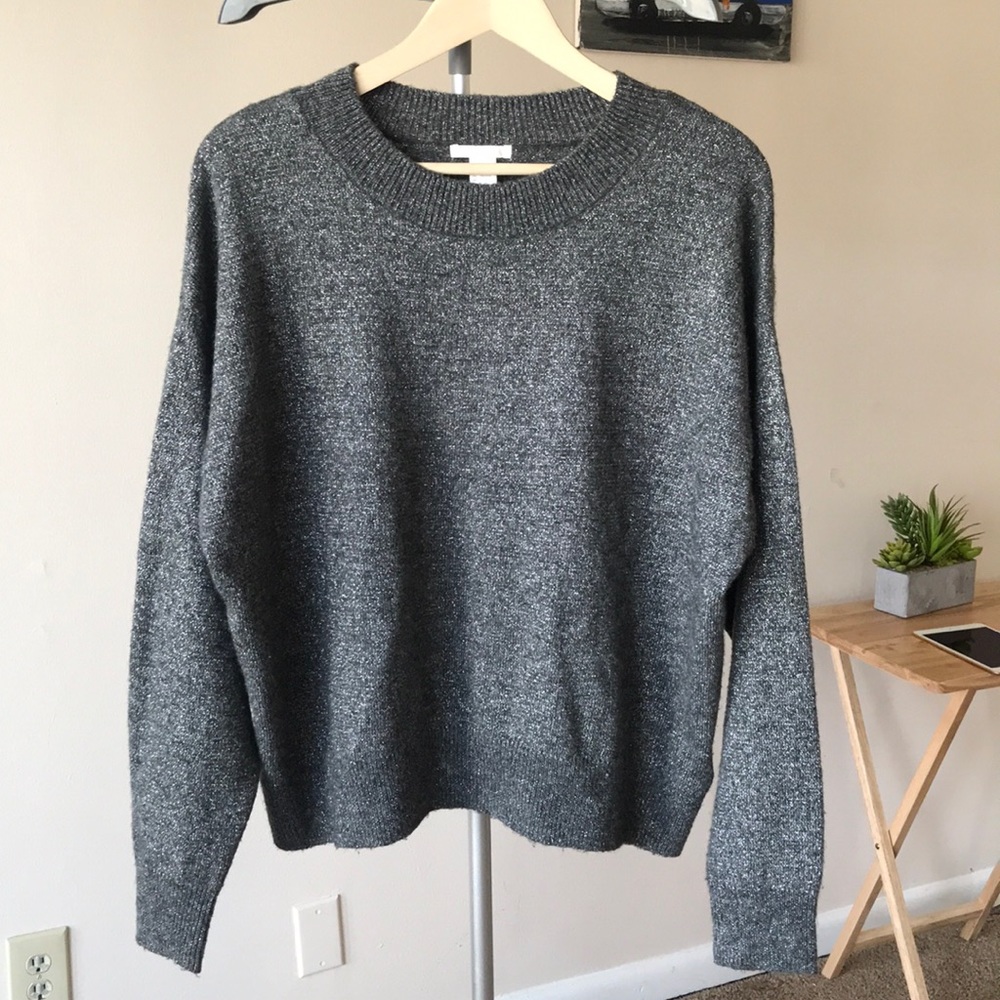 H&M baggy lose fit glitter sweater comfy and cute
